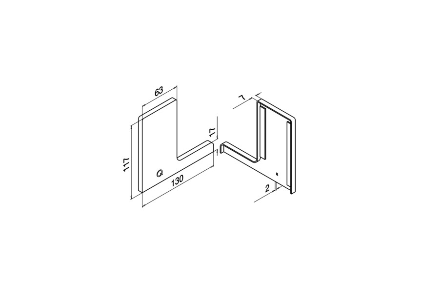 Embout, Easy Glass Smart F, montage au sol