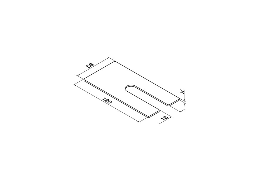 Montagewig voor Easy Glass Smart, zijmontage