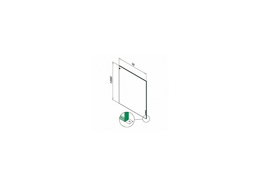 Q-glass 1200x400x16,76 mm (8-0,76-8)