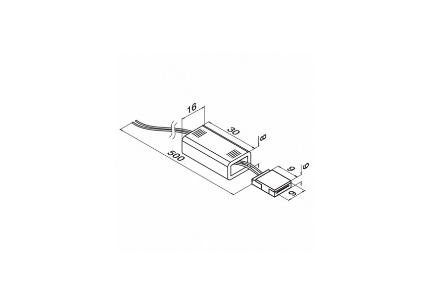 Câble de raccordement pour bande LED, IP54