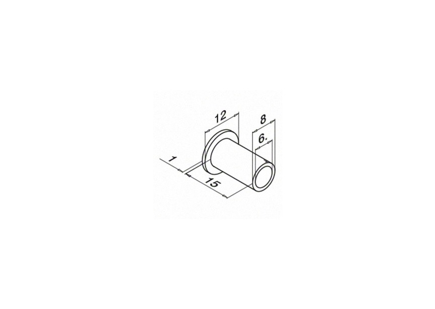 Passe-câble, Ø6,1 mm, longueur 15 mm, QS-51