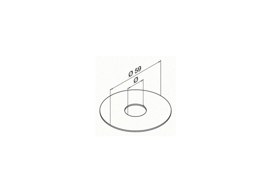 Nylon sluitring, Ø59 mm, 1 mm dikte