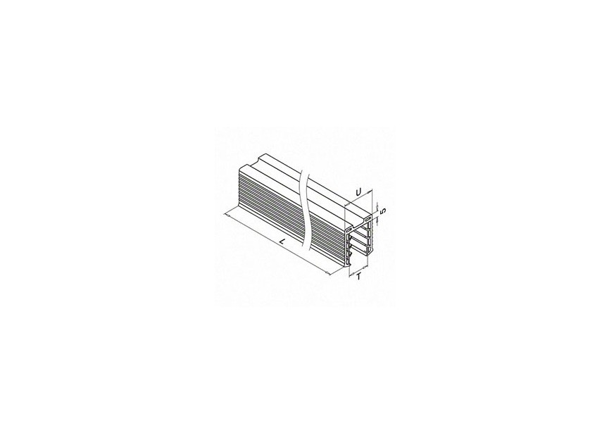 Insert caoutch. tube à fd gorge,L=5m, Ø42,4,60x40