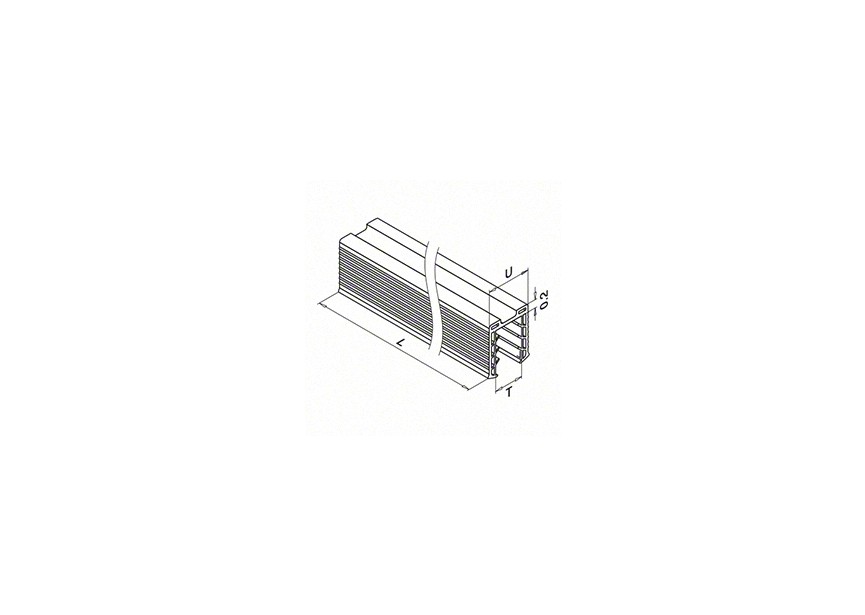 Rubberprofiel voor U-profielbuis, L=5 m, Ø42,4mm