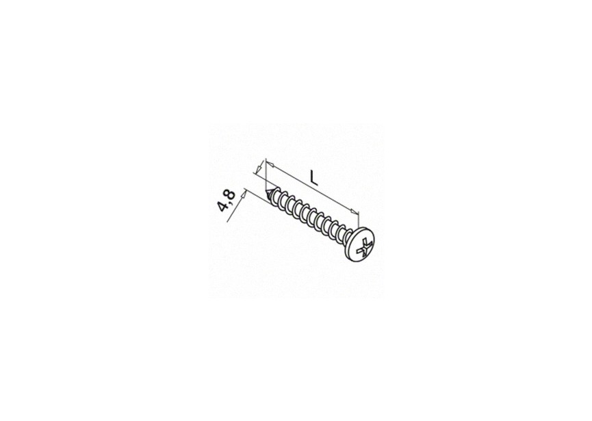 Pancilinderplaatschroef met kruisgleuf, QS-8