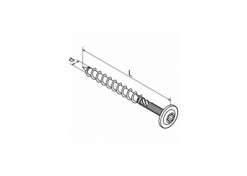 Vis p/ aggloméré à tête plate Assy 3.0 SK