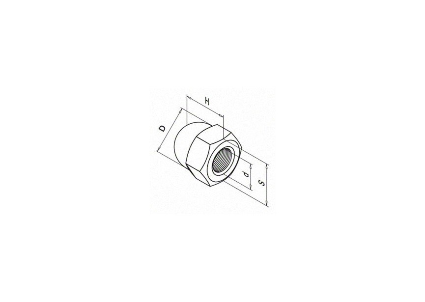 Zeskantige dopmoer, hoge vorm, QS-517