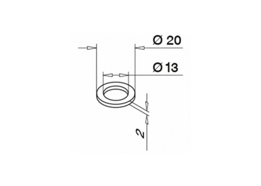 Rondelle, pour filetage M12, 20 x 2 mm