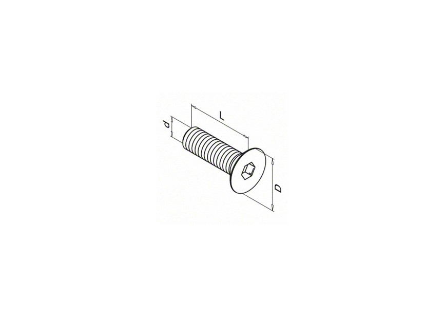 Verzonken schroef met binnenzeskant, QS-205