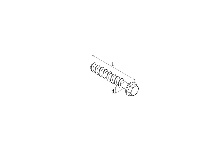 Betonschroef, BSZ-SU 10 x 100 mm, QS-575