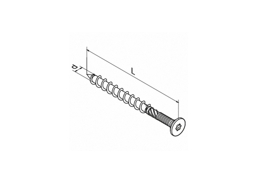 Vis pour aggloméré à tête fraisée, Assy 3.0