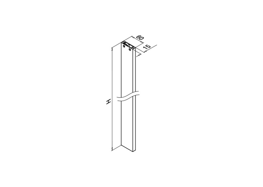 Baluster, Easy Alu, 60x15 mm