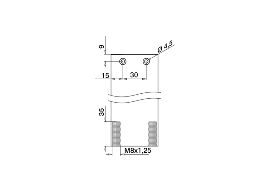 Baluster, Easy Alu, 60x15 mm