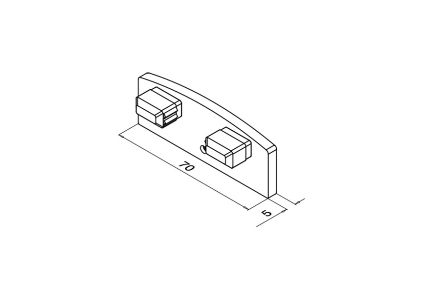 Eindkap, Easy Hit, voor handrailing Easy Alu