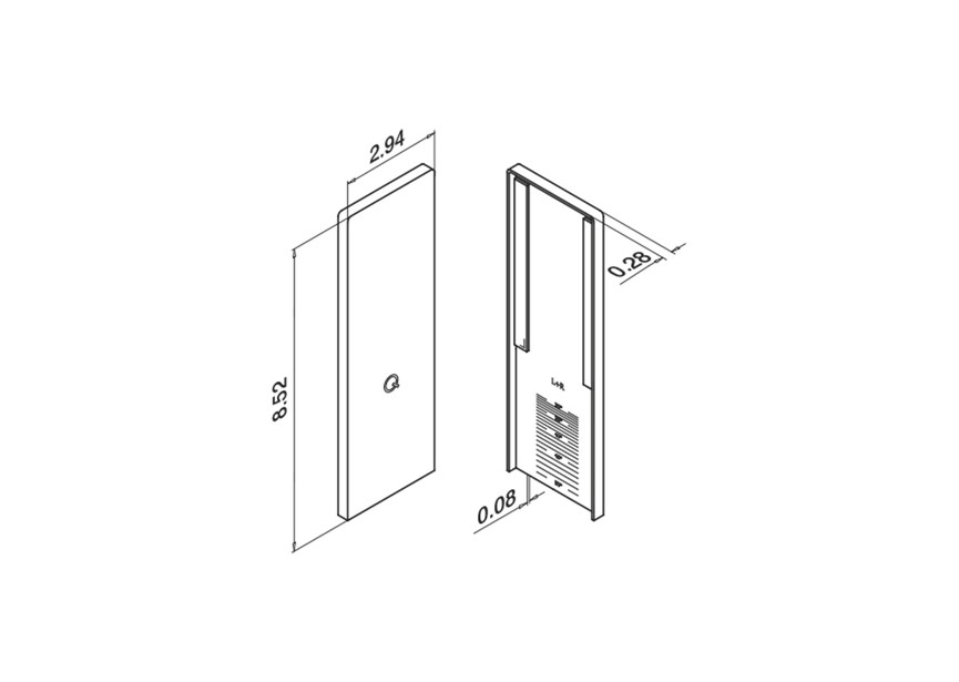 Embout,EG Prime,pour escaliers,gauche et droite,alu,brut