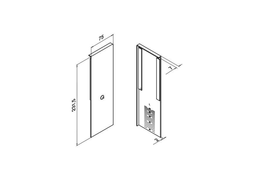 Embout,EG Prime,pour escaliers,lateral,gauche,alu,anod