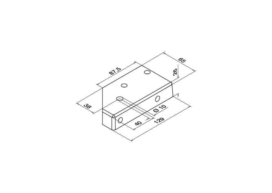 Angle embase-manchon pour poteau, Easy Alu