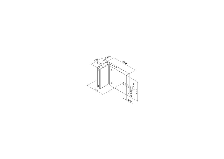 Angle support p. poteau, Easy Alu, mont. latéral