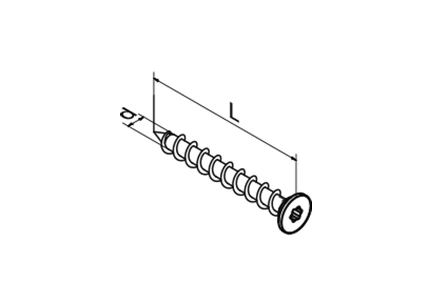 Verzonken plaatschroef met binnenzesrond, QS-268